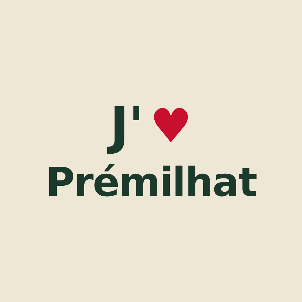 Tote bag personnalisé Prémilhat — design J'aime Prémilhat
