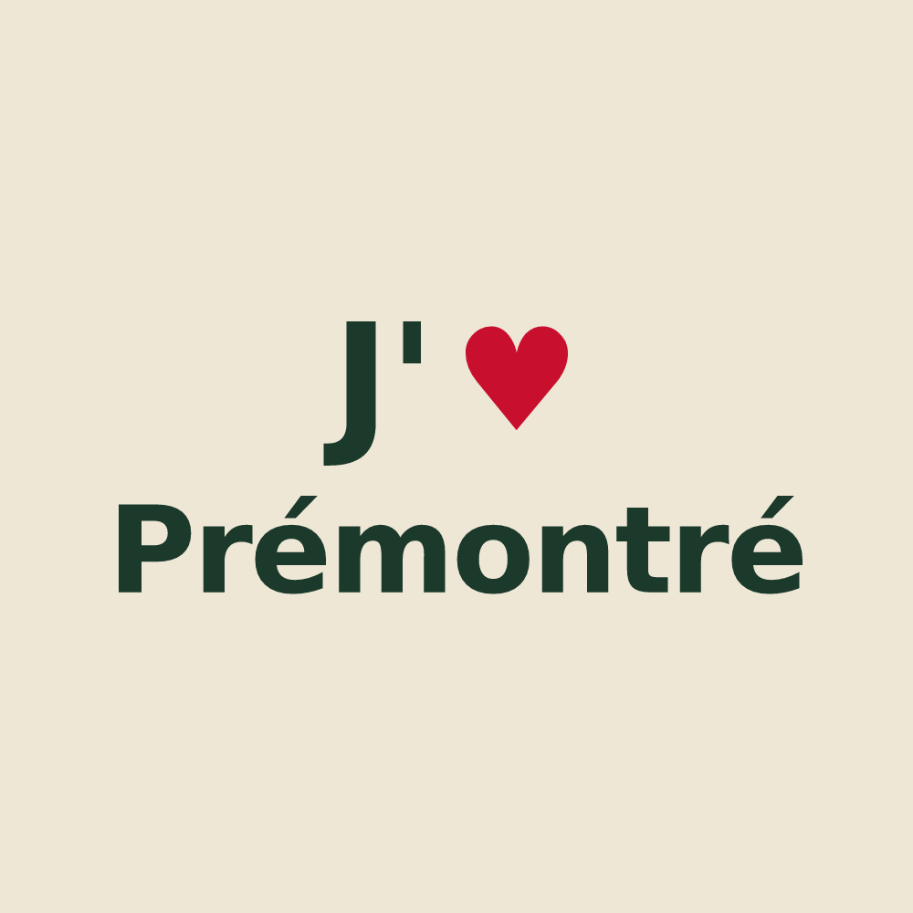 Tote bag personnalisé Prémontré — design J'aime Prémontré