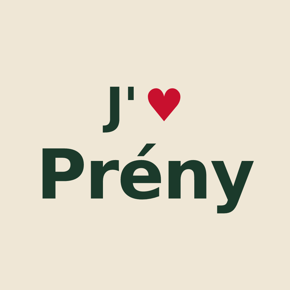 Tote bag personnalisé Prény — design J'aime Prény