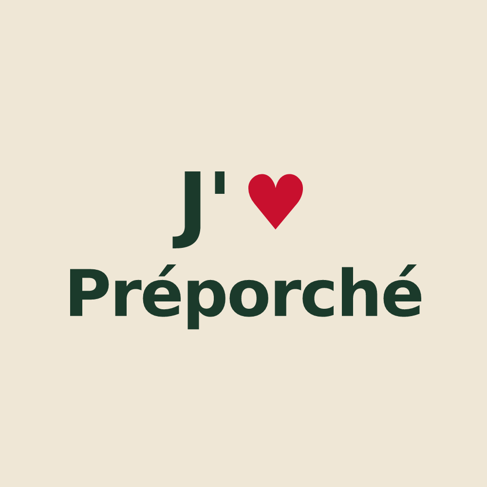 Tote bag personnalisé Préporché — design J'aime Préporché