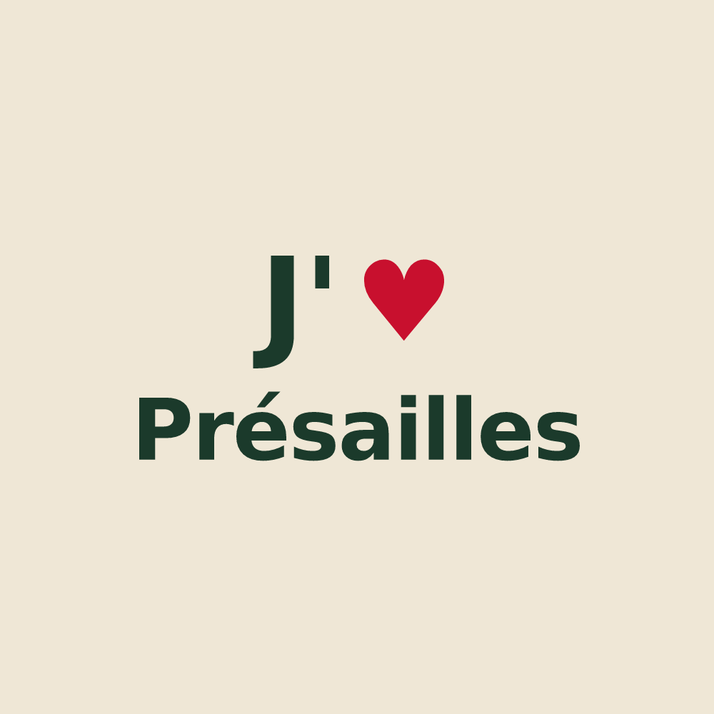 Tote bag personnalisé Présailles — design J'aime Présailles
