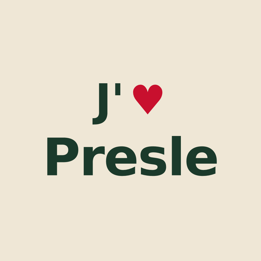 Tote bag personnalisé Presle — design J'aime Presle