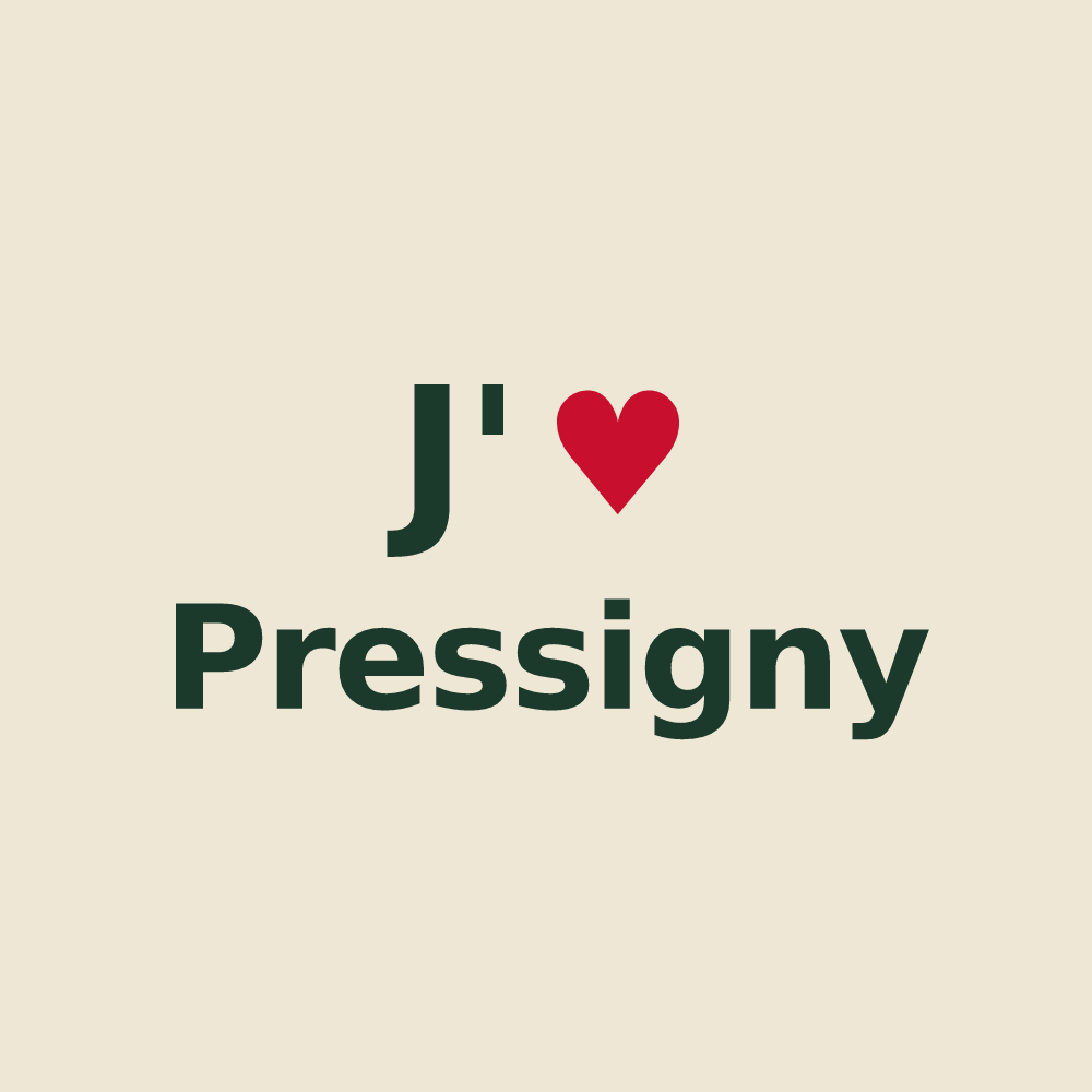 Tote bag personnalisé Pressigny — design J'aime Pressigny
