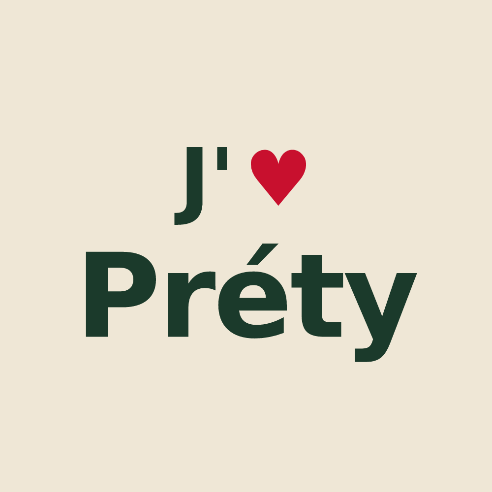 Tote bag personnalisé Préty — design J'aime Préty