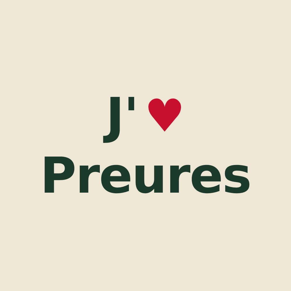 Tote bag personnalisé Preures — design J'aime Preures
