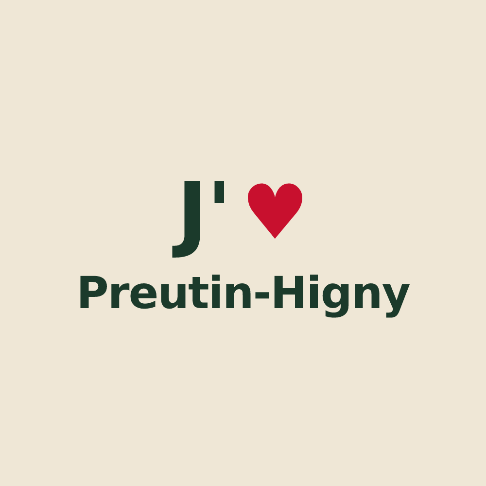 Tote bag personnalisé Preutin-Higny — design J'aime Preutin-Higny