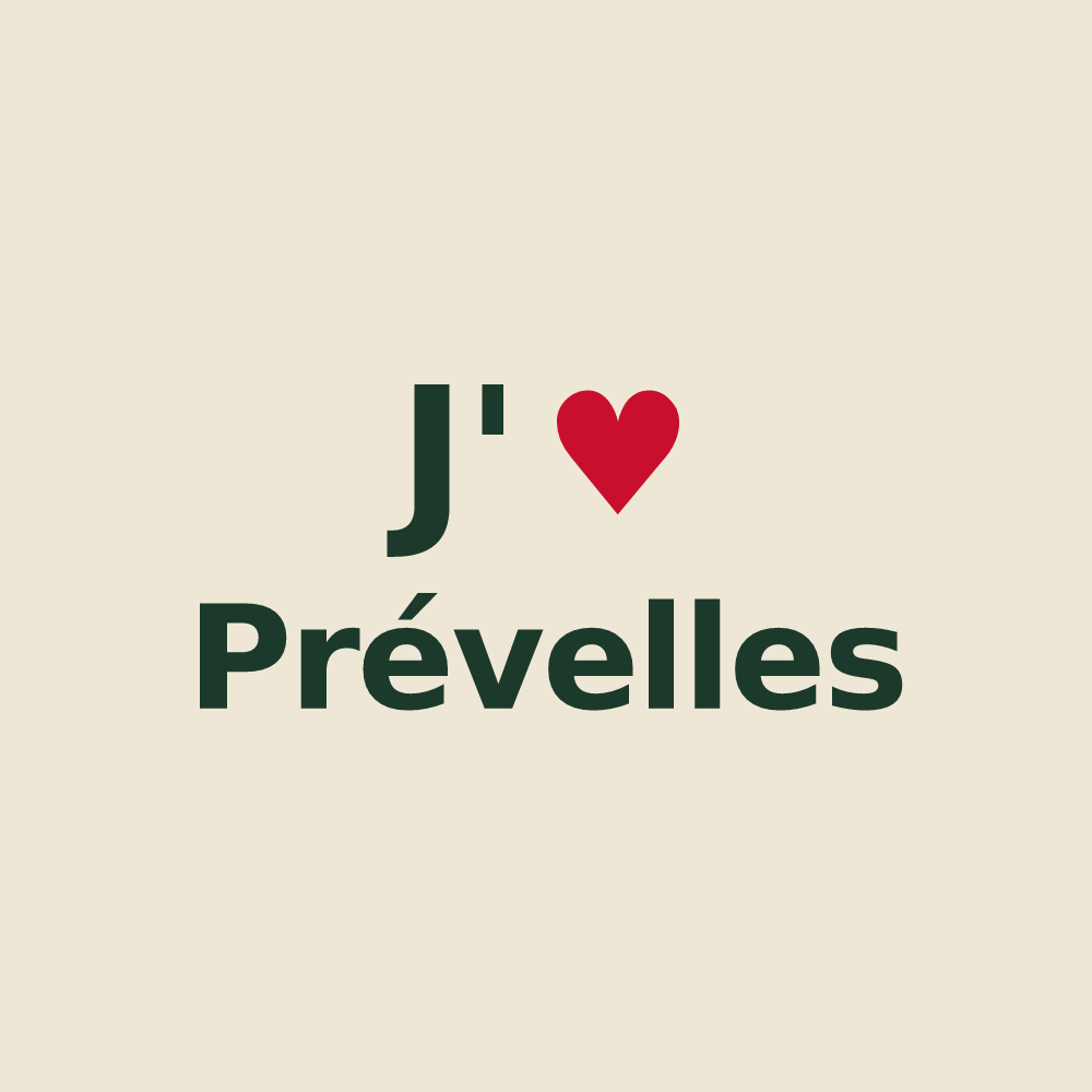 Tote bag personnalisé Prévelles — design J'aime Prévelles