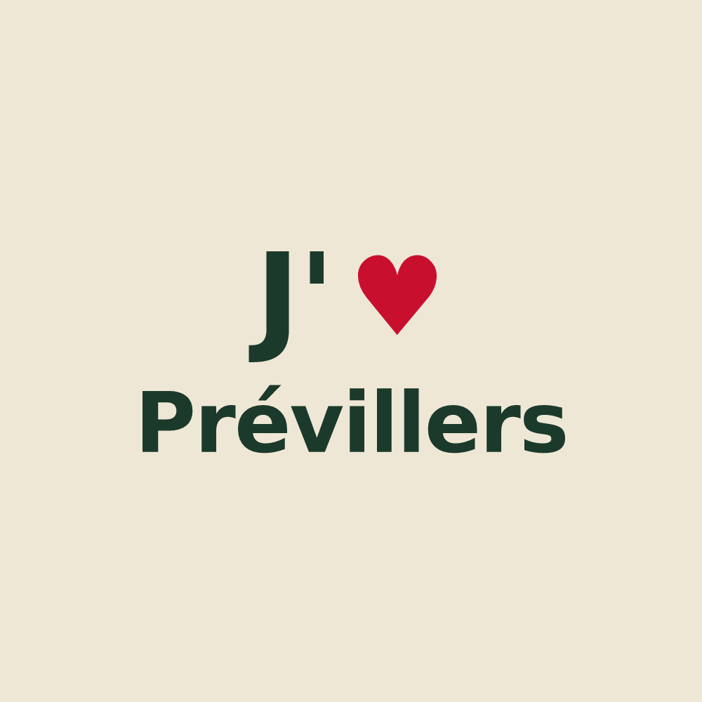 Tote bag personnalisé Prévillers — design J'aime Prévillers