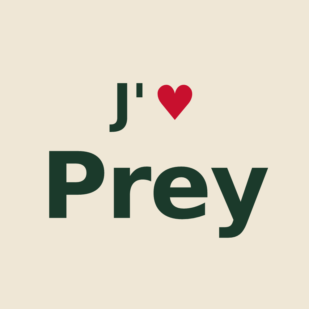 Tote bag personnalisé Prey — design J'aime Prey