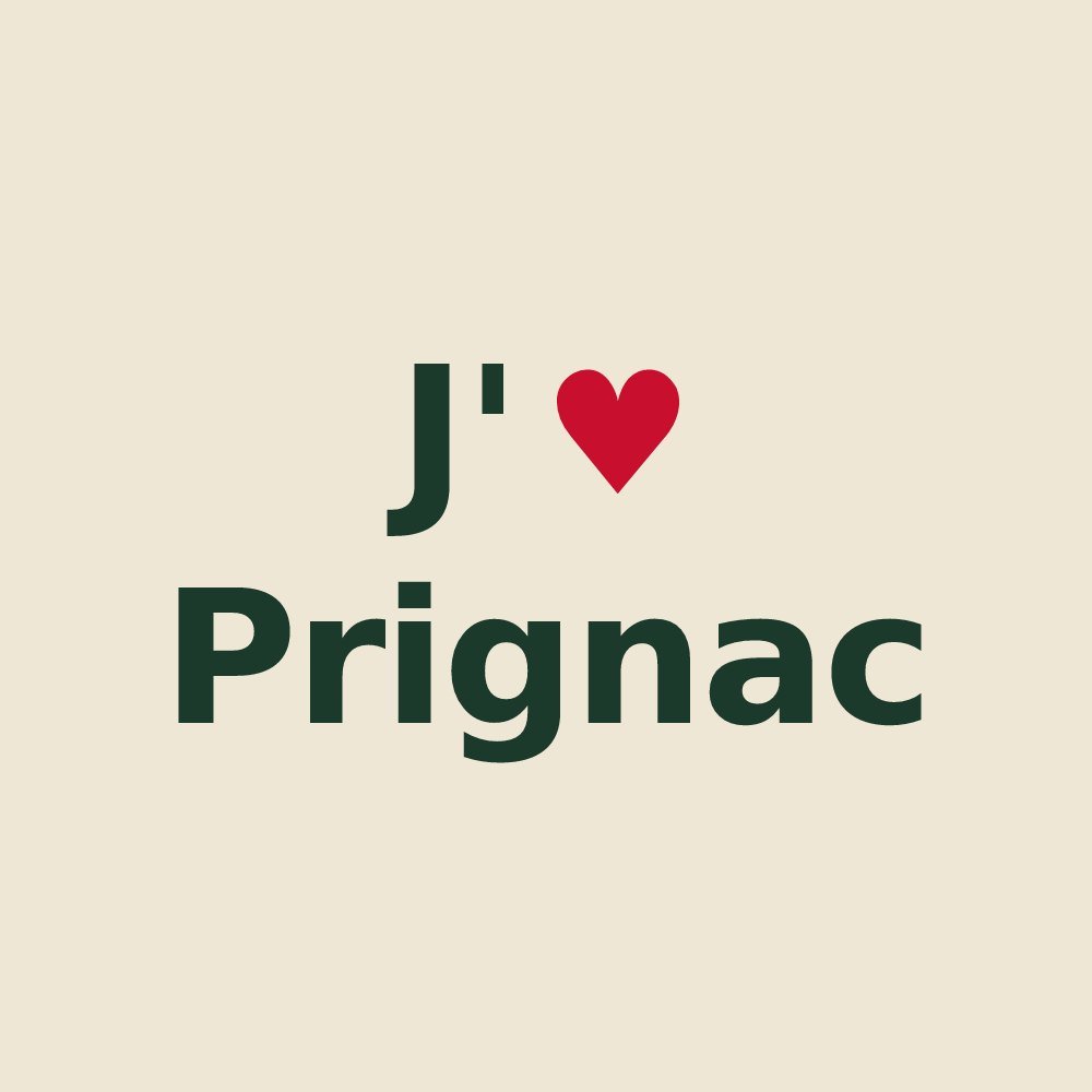 Tote bag personnalisé Prignac — design J'aime Prignac