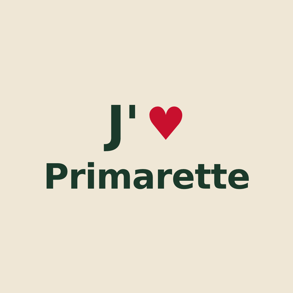 Tote bag personnalisé Primarette — design J'aime Primarette