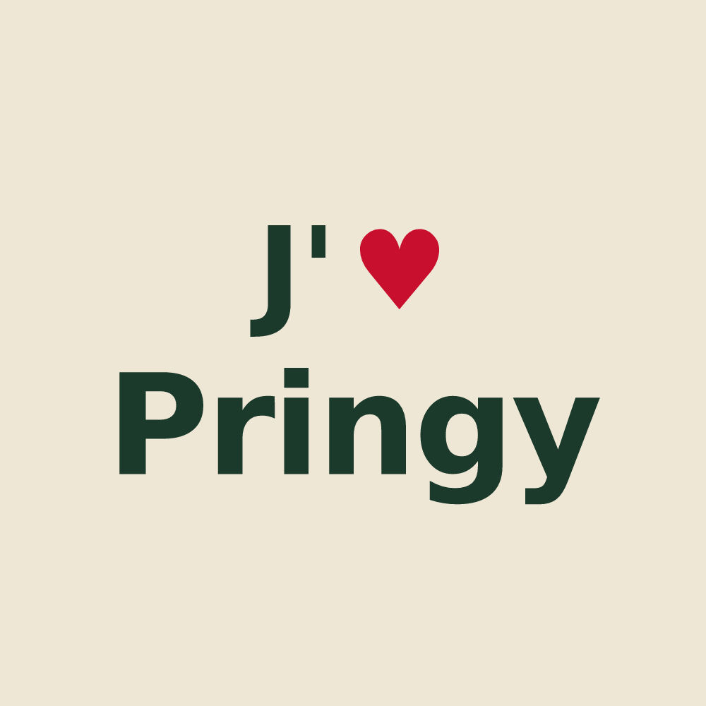 Tote bag personnalisé Pringy — design J'aime Pringy