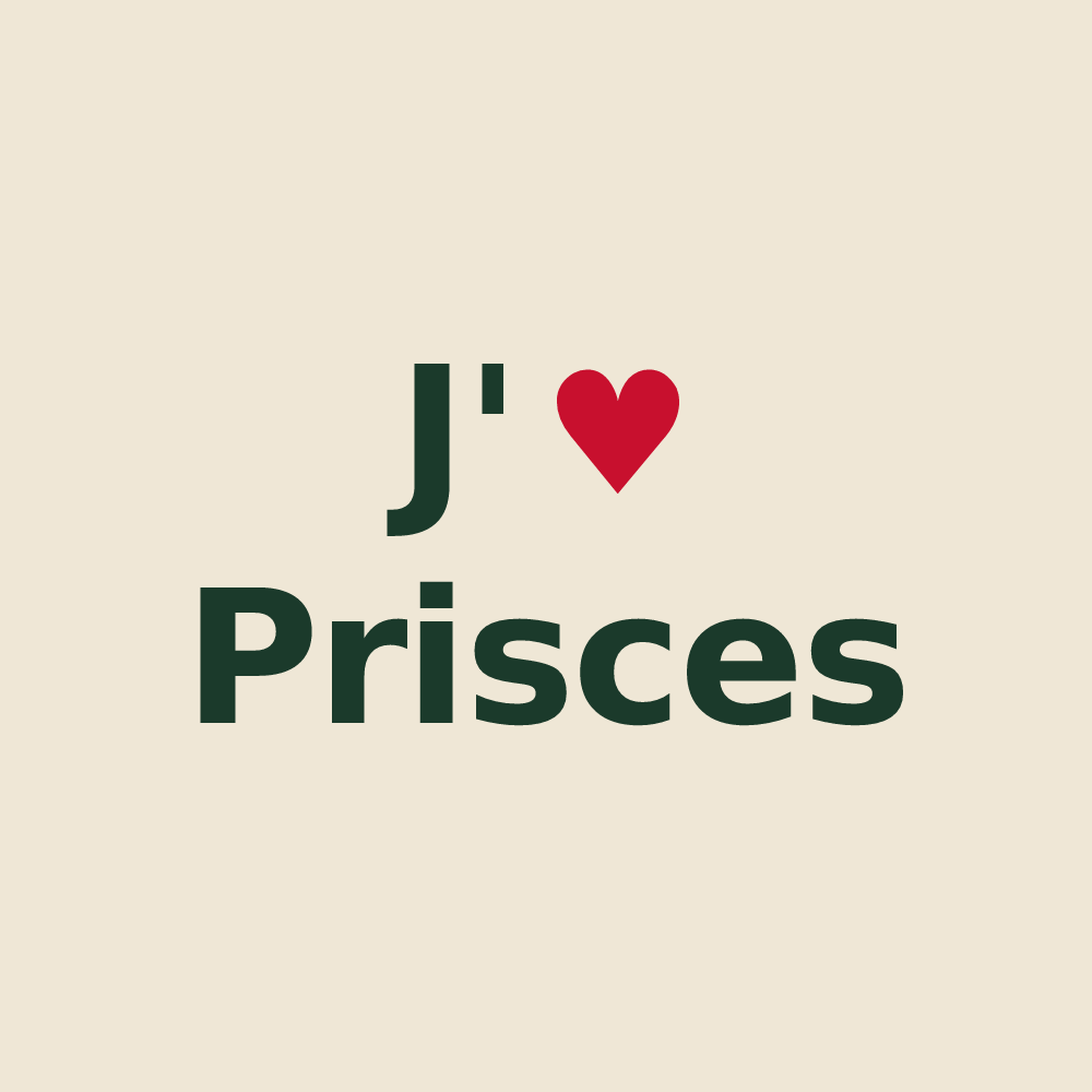 Tote bag personnalisé Prisces — design J'aime Prisces
