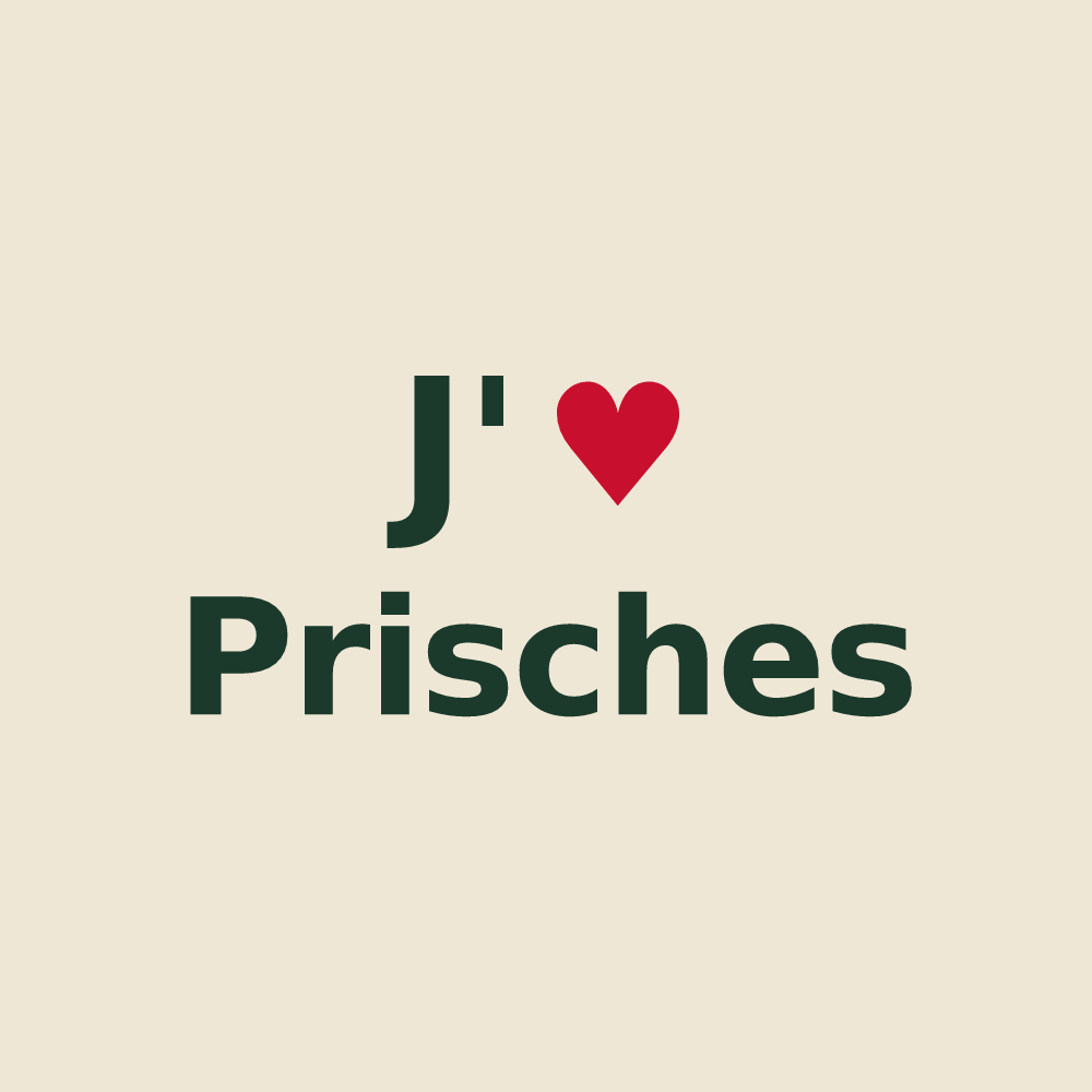 Tote bag personnalisé Prisches — design J'aime Prisches