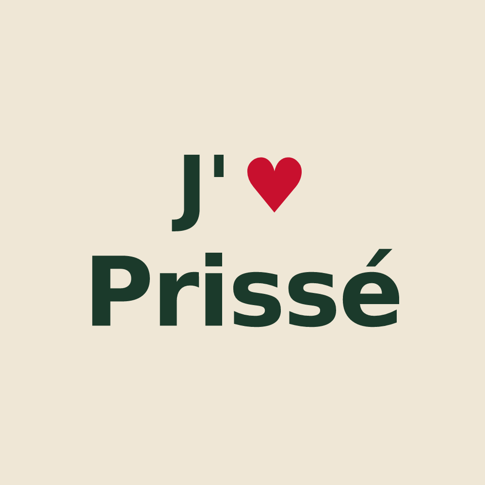 Tote bag personnalisé Prissé — design J'aime Prissé
