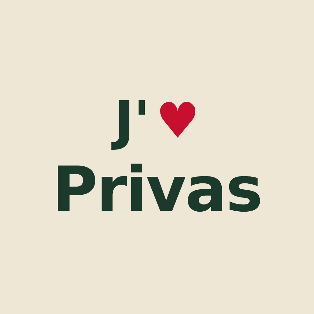 Tote bag personnalisé Privas — design J'aime Privas