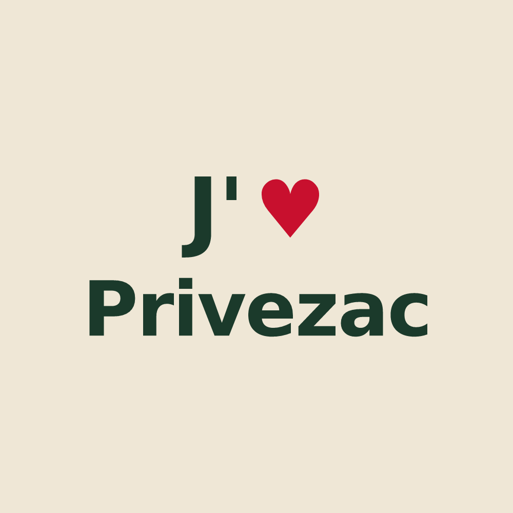 Tote bag personnalisé Privezac — design J'aime Privezac
