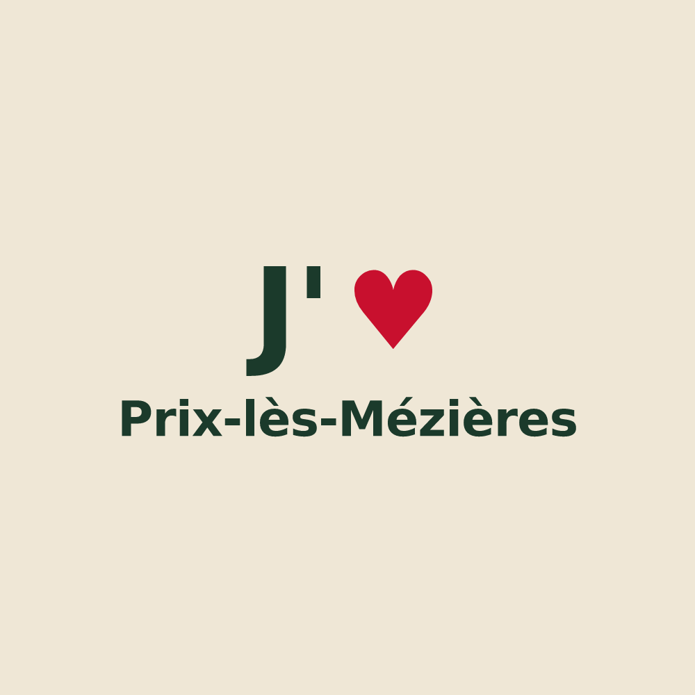 Tote bag personnalisé Prix-lès-Mézières — design J'aime Prix-lès-Mézières