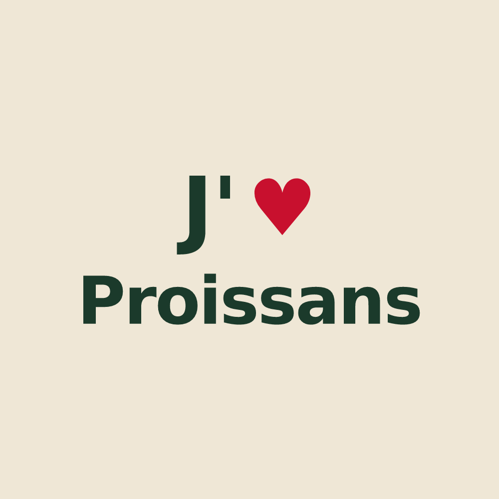 Tote bag personnalisé Proissans — design J'aime Proissans