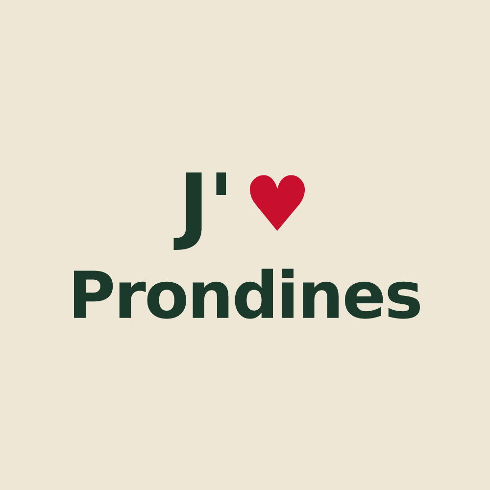 Tote bag personnalisé Prondines — design J'aime Prondines