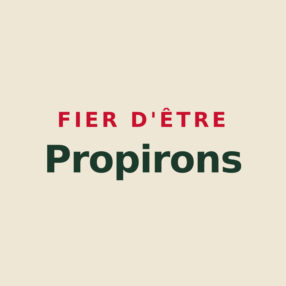 Tote bag « Fier d'être Propirons » — design pour Propières