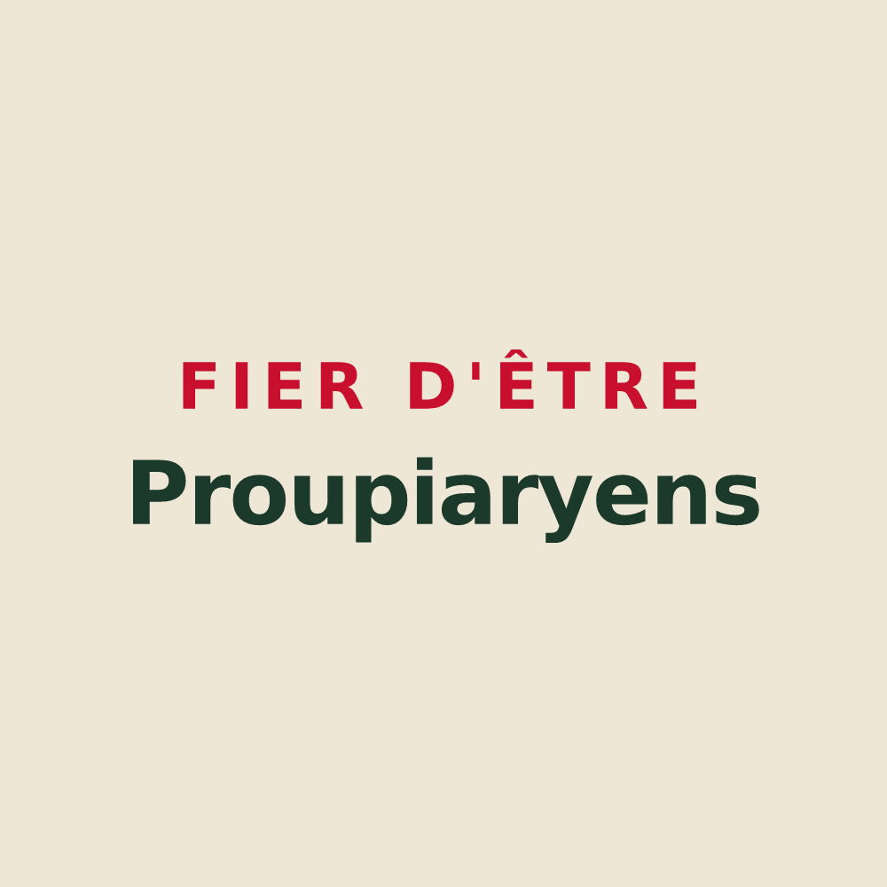 Tote bag « Fier d'être Proupiaryens » — design pour Proupiary