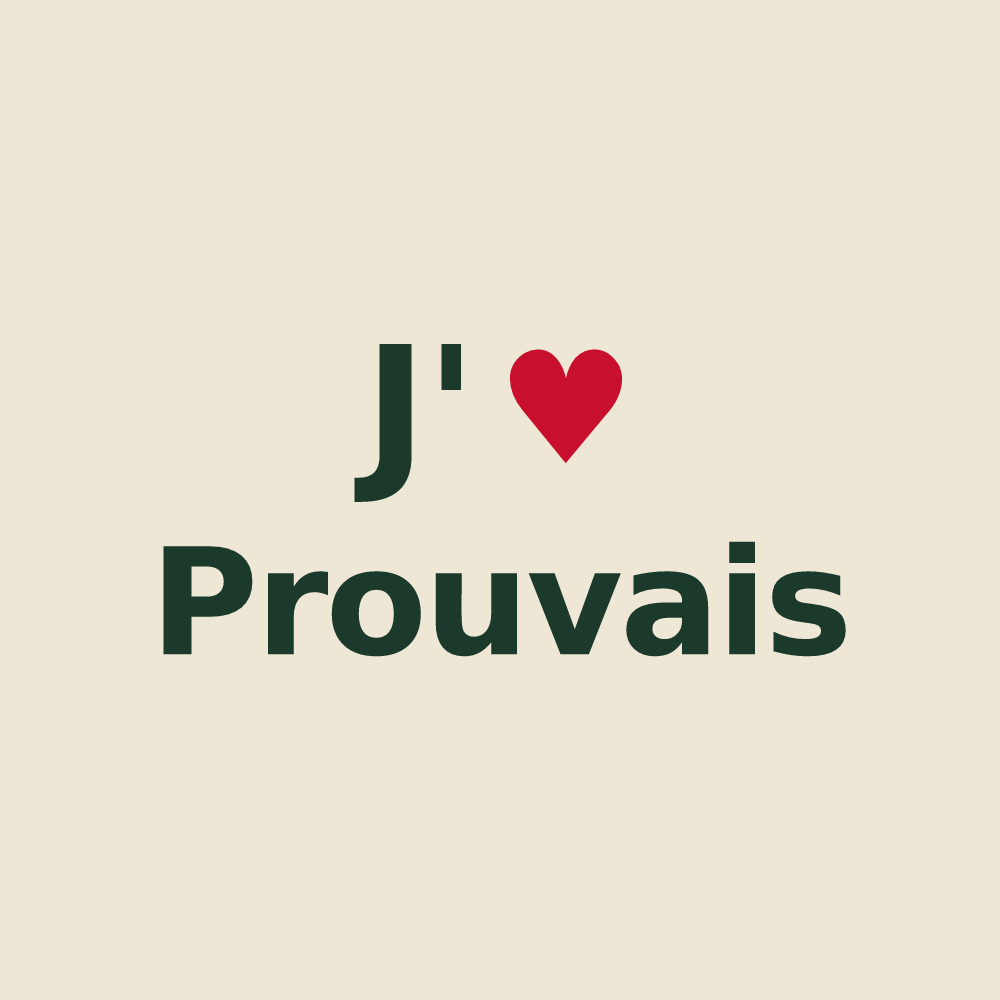 Tote bag personnalisé Prouvais — design J'aime Prouvais