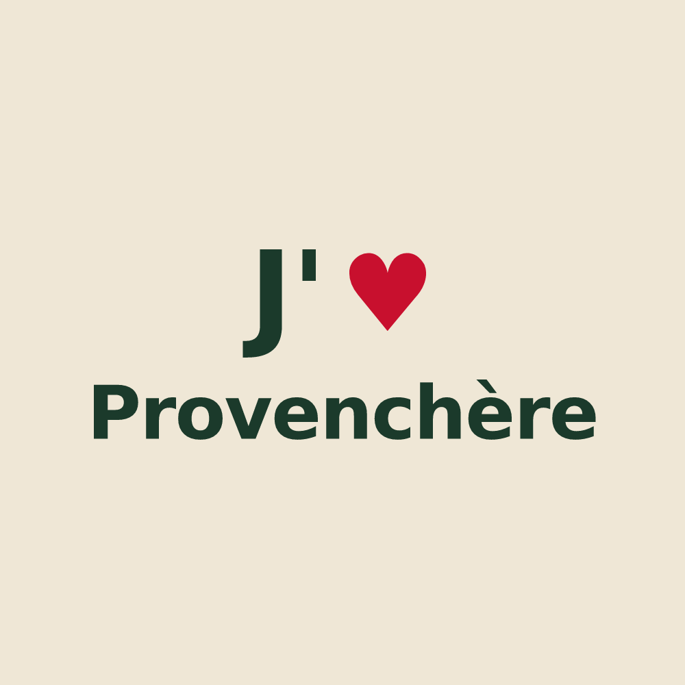 Tote bag personnalisé Provenchère — design J'aime Provenchère