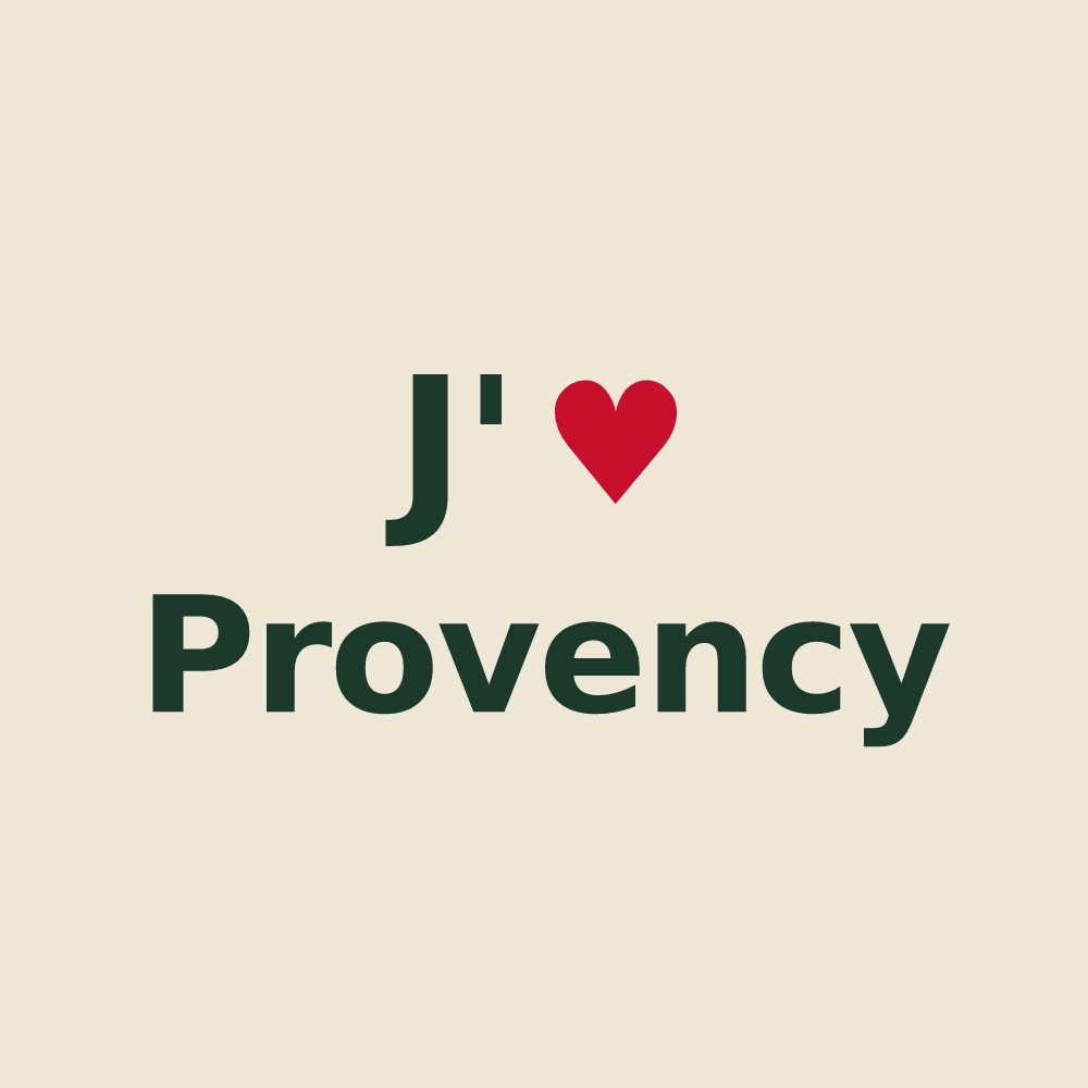 Tote bag personnalisé Provency — design J'aime Provency