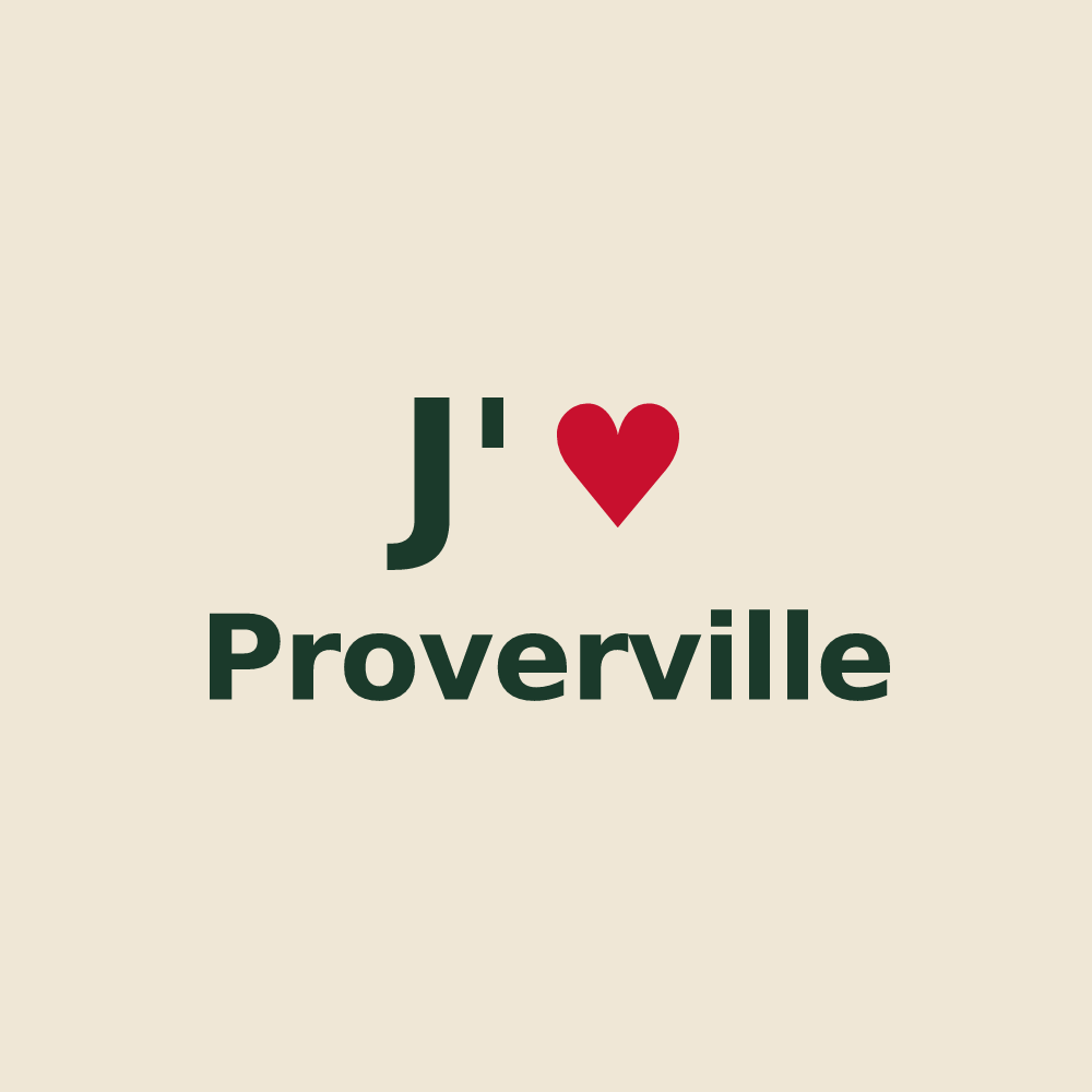 Tote bag personnalisé Proverville — design J'aime Proverville