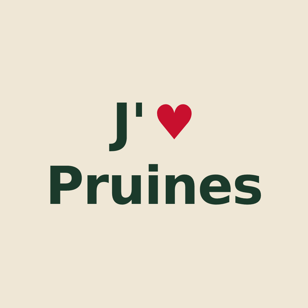 Tote bag personnalisé Pruines — design J'aime Pruines