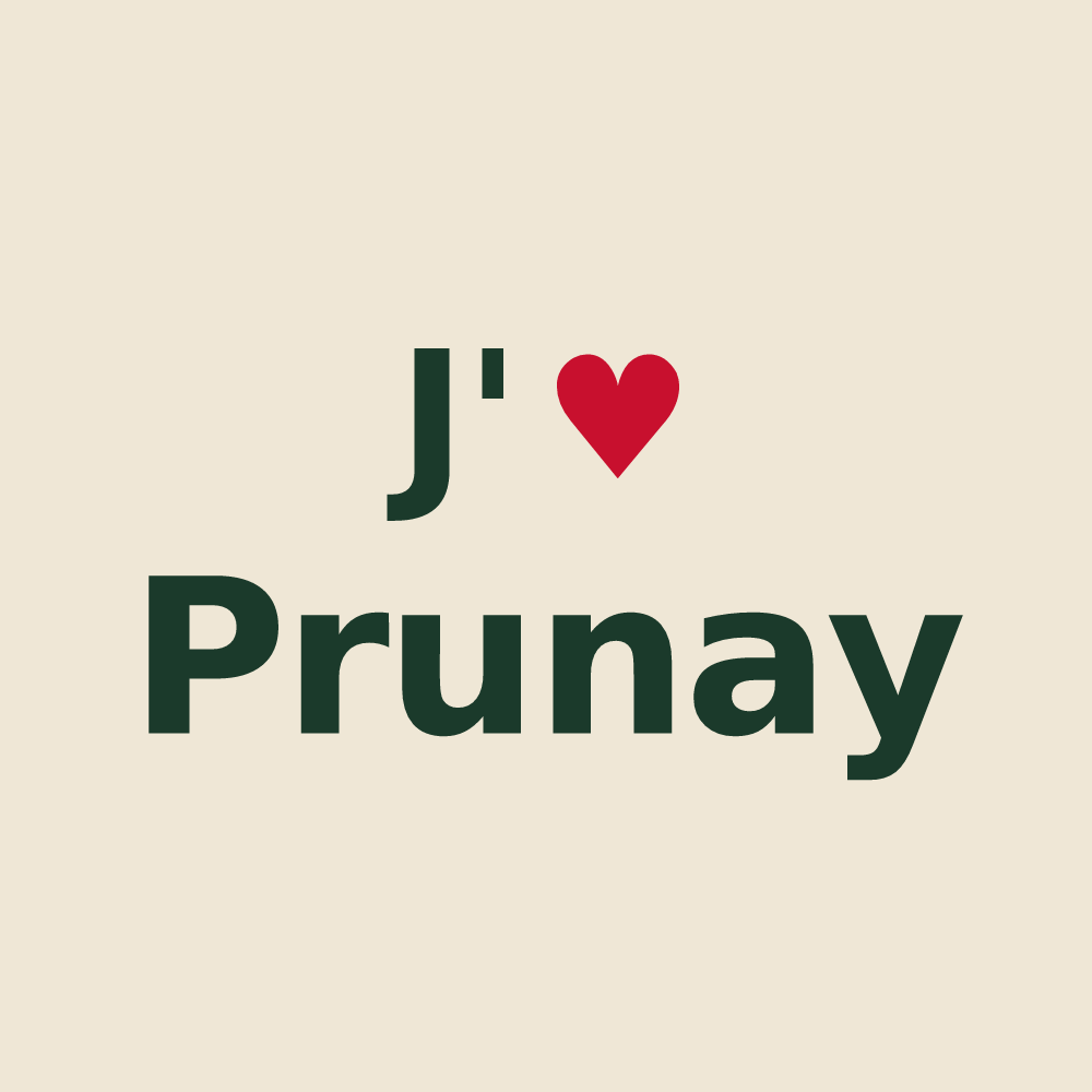 Tote bag personnalisé Prunay — design J'aime Prunay