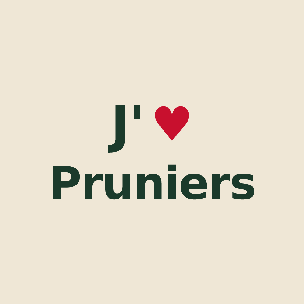 Tote bag personnalisé Pruniers — design J'aime Pruniers