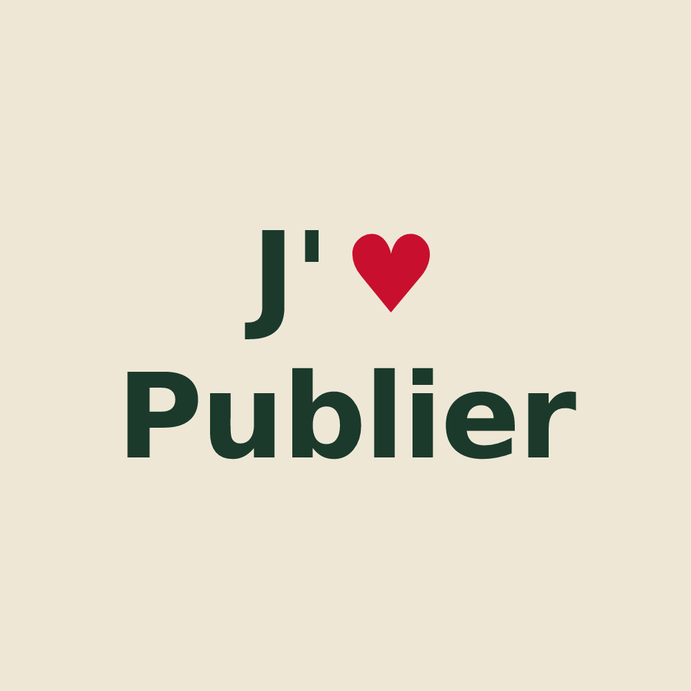 Tote bag personnalisé Publier — design J'aime Publier