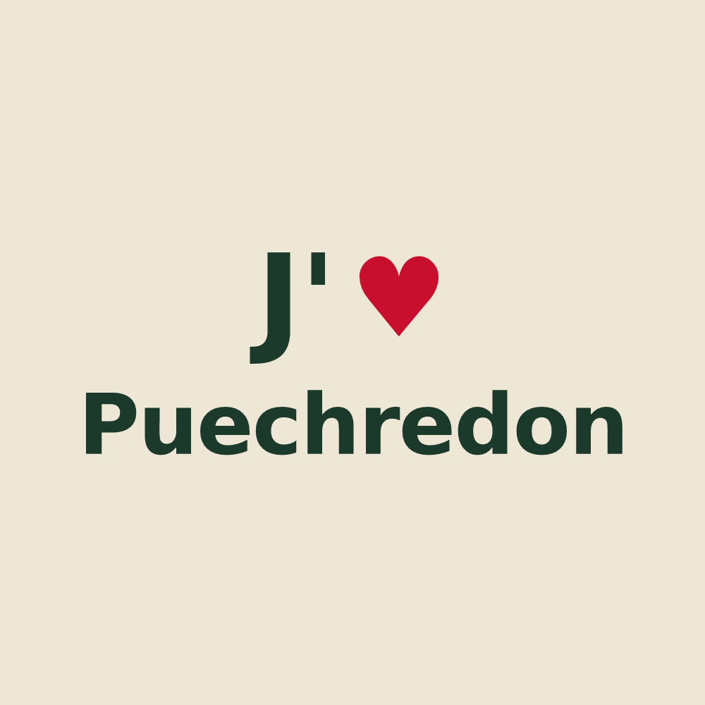 Tote bag personnalisé Puechredon — design J'aime Puechredon