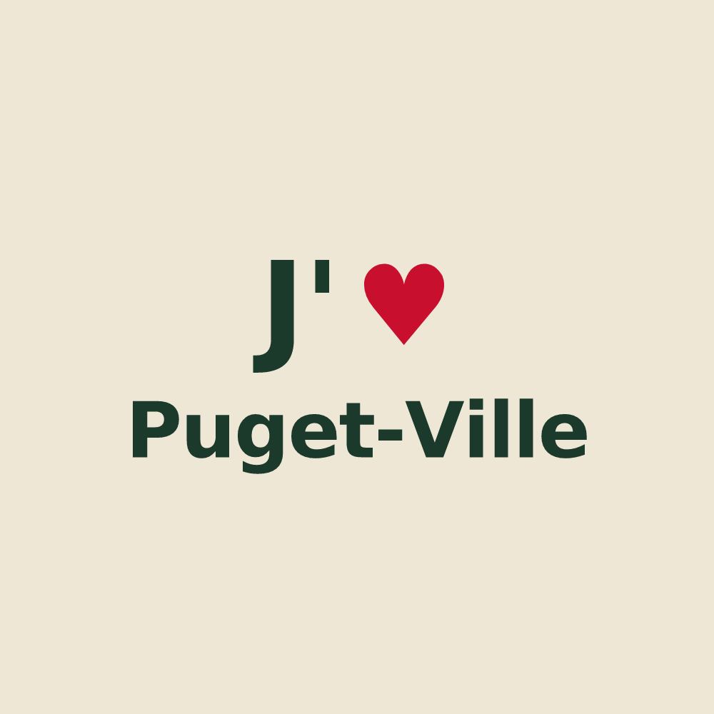 Tote bag personnalisé Puget-Ville — design J'aime Puget-Ville