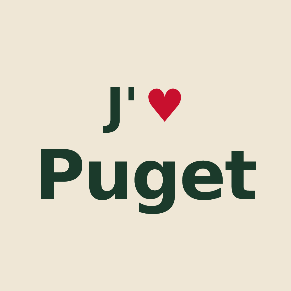 Tote bag personnalisé Puget — design J'aime Puget