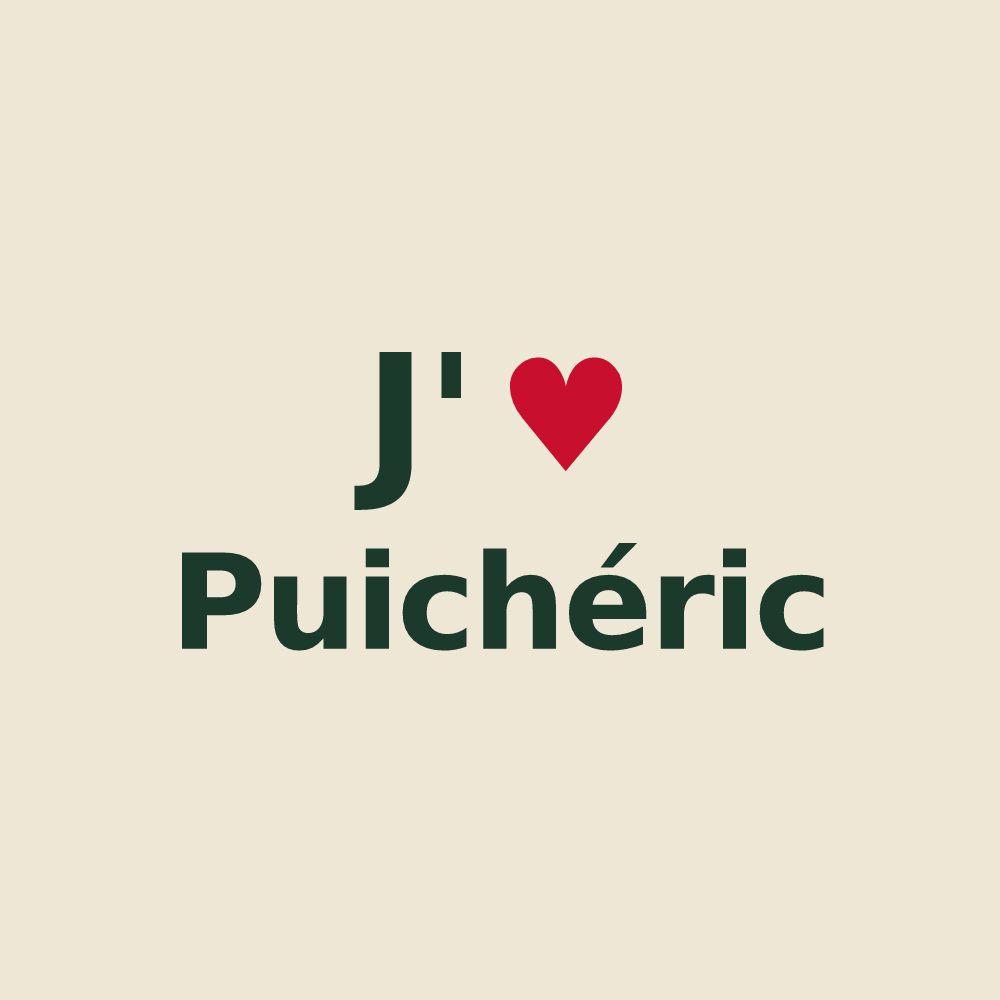 Tote bag personnalisé Puichéric — design J'aime Puichéric