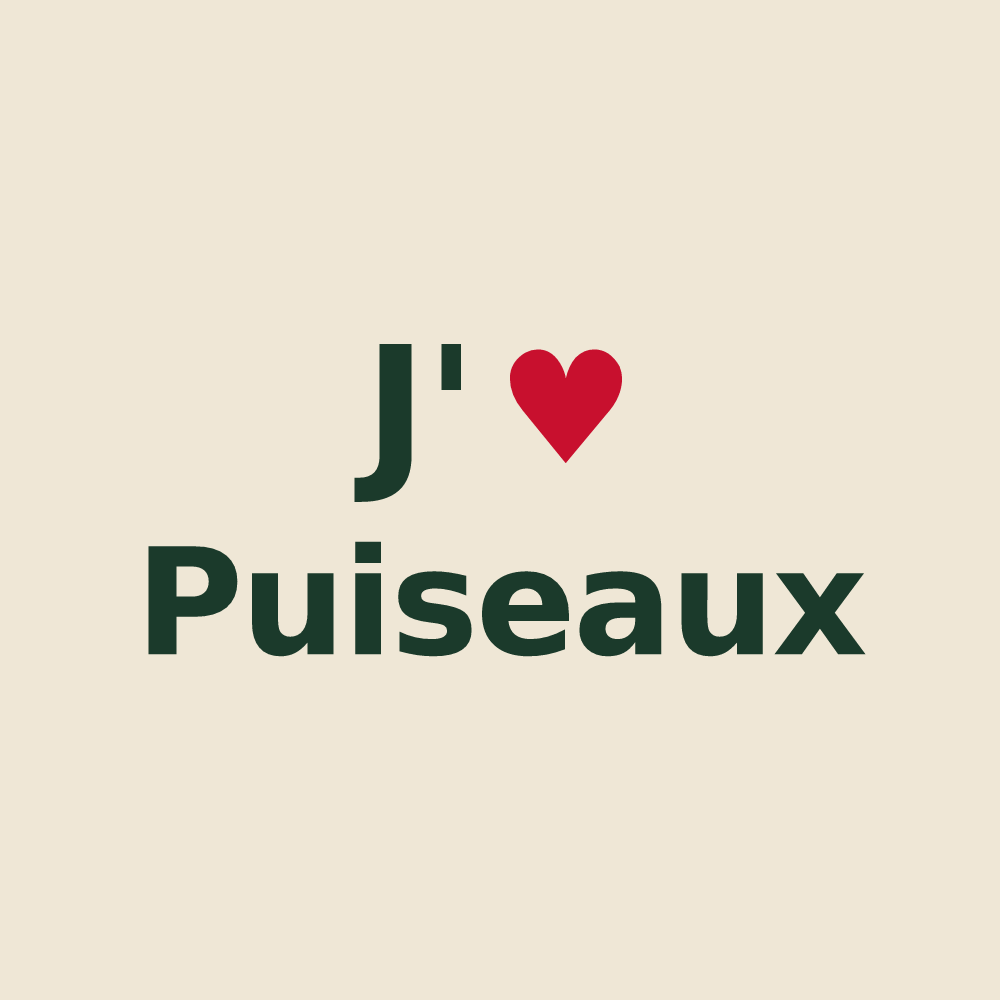 Tote bag personnalisé Puiseaux — design J'aime Puiseaux