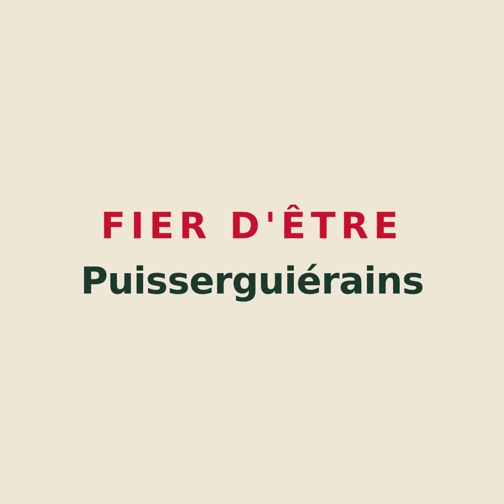 Tote bag « Fier d'être Puisserguiérains » — design pour Puisserguier