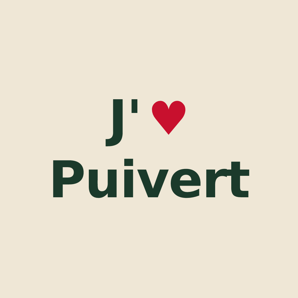 Tote bag personnalisé Puivert — design J'aime Puivert