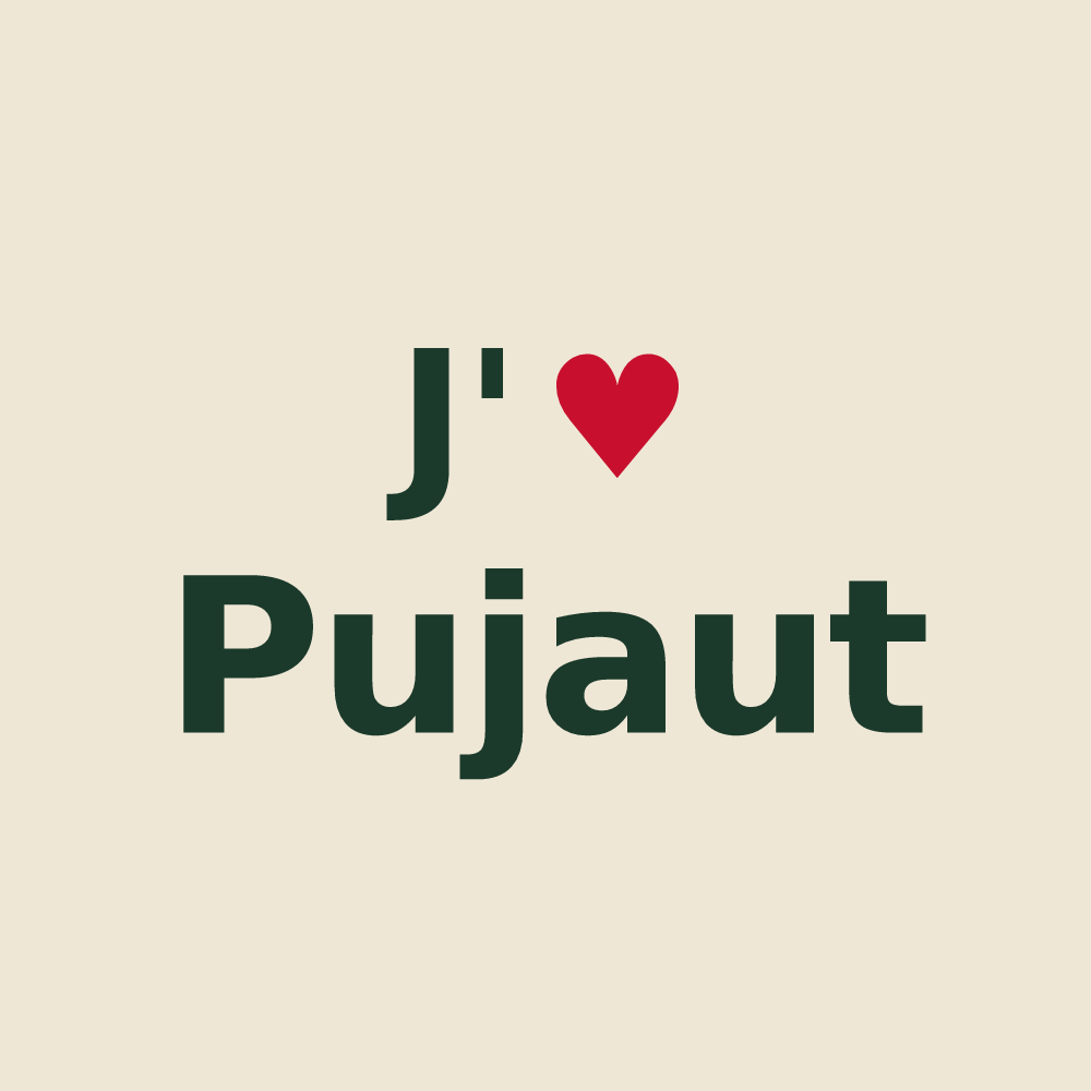 Tote bag personnalisé Pujaut — design J'aime Pujaut