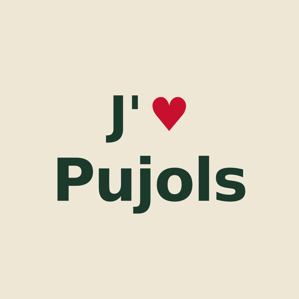 Tote bag personnalisé Pujols — design J'aime Pujols