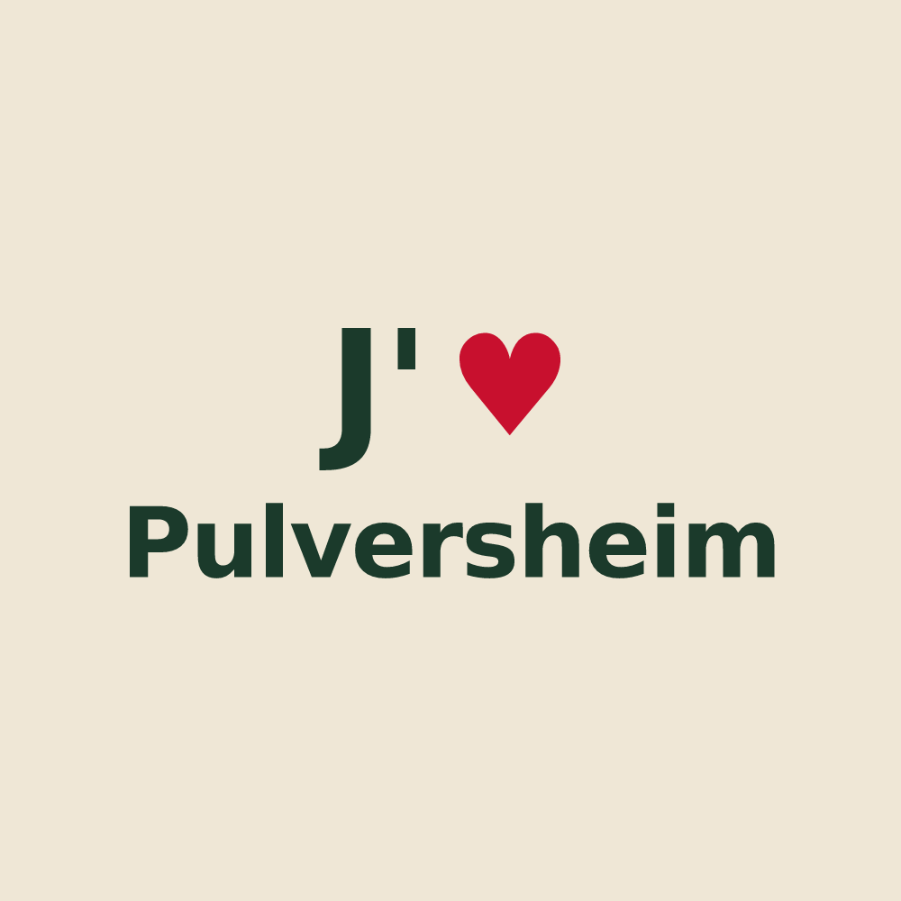 Tote bag personnalisé Pulversheim — design J'aime Pulversheim
