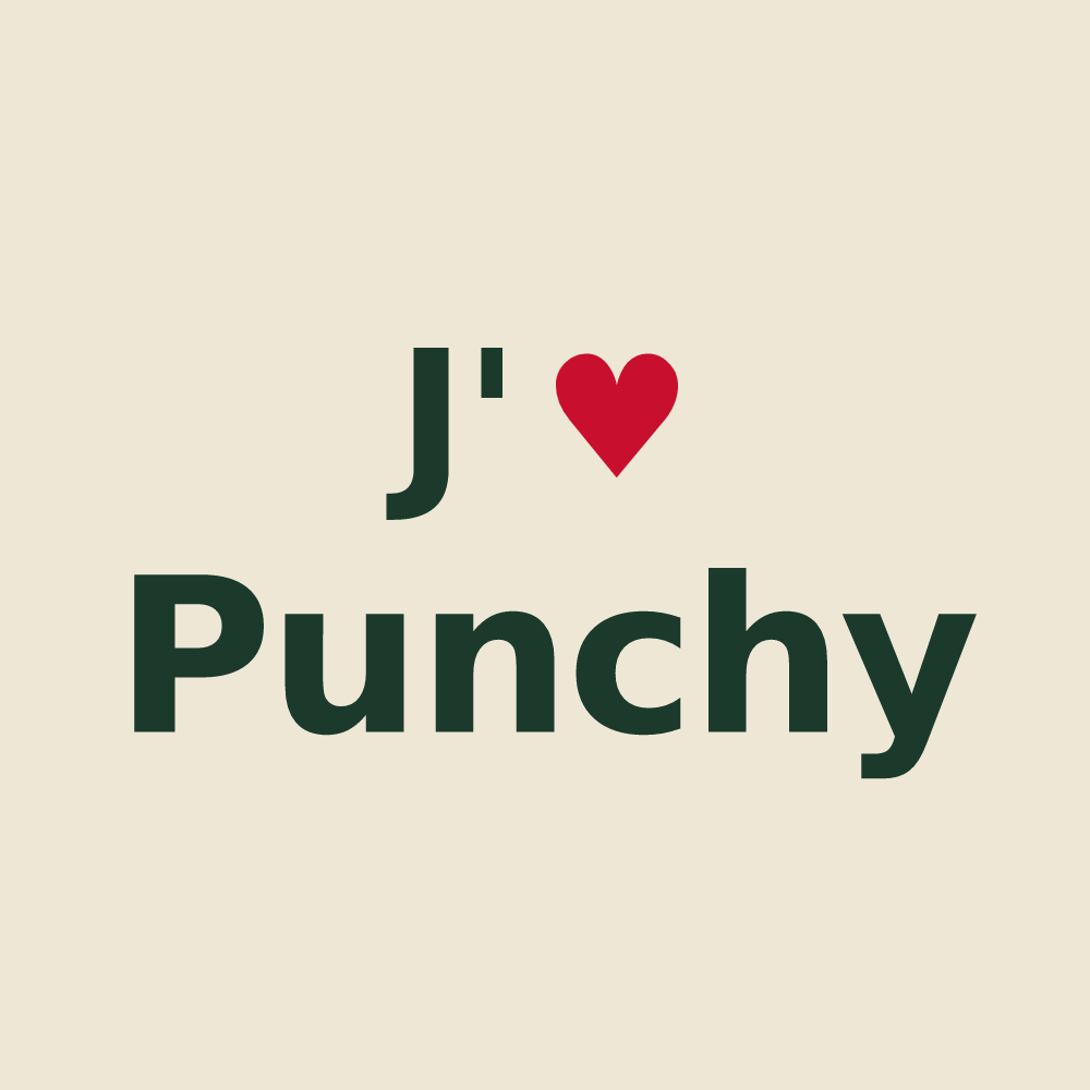Tote bag personnalisé Punchy — design J'aime Punchy