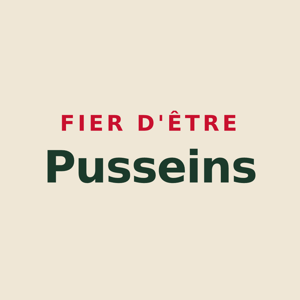 Tote bag « Fier d'être Pusseins » — design pour Pussay