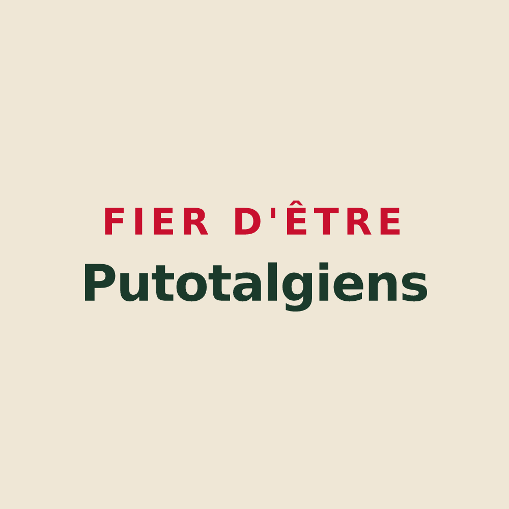 Tote bag « Fier d'être Putotalgiens » — design pour Putot-en-Auge