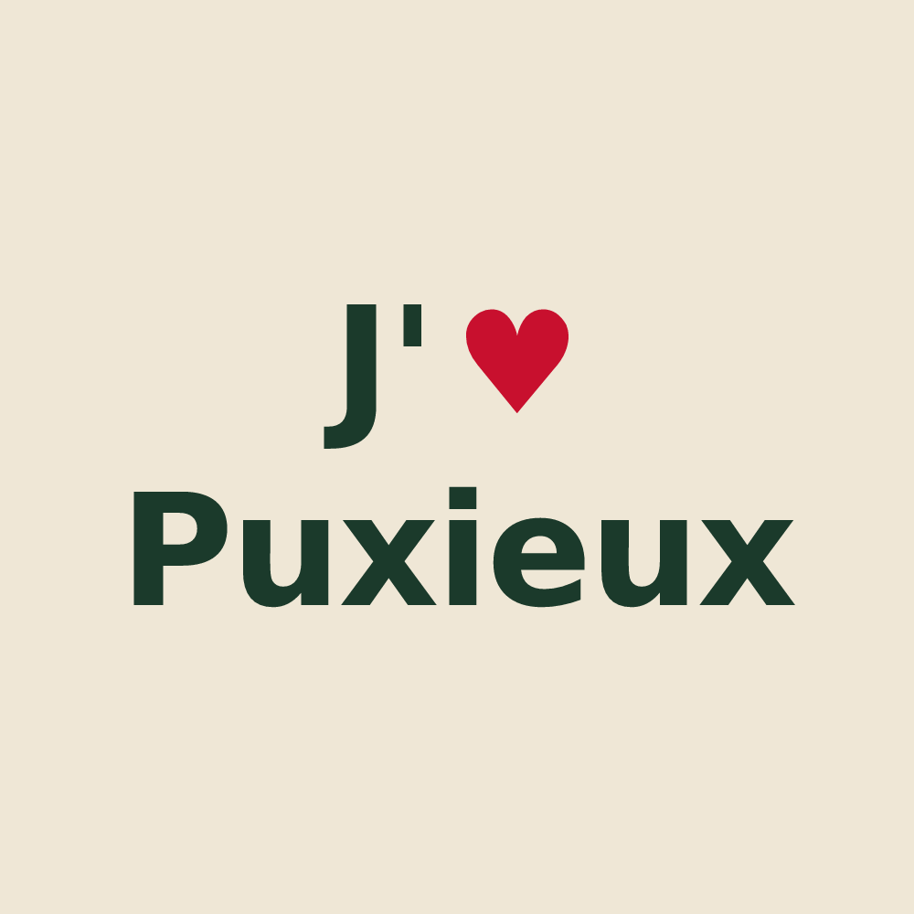 Tote bag personnalisé Puxieux — design J'aime Puxieux