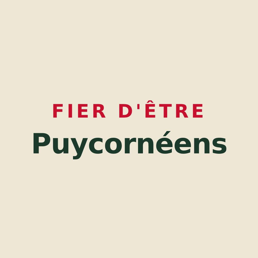 Tote bag « Fier d'être Puycornéens » — design pour Puycornet