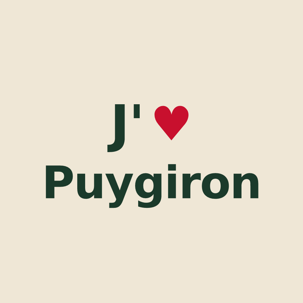 Tote bag personnalisé Puygiron — design J'aime Puygiron